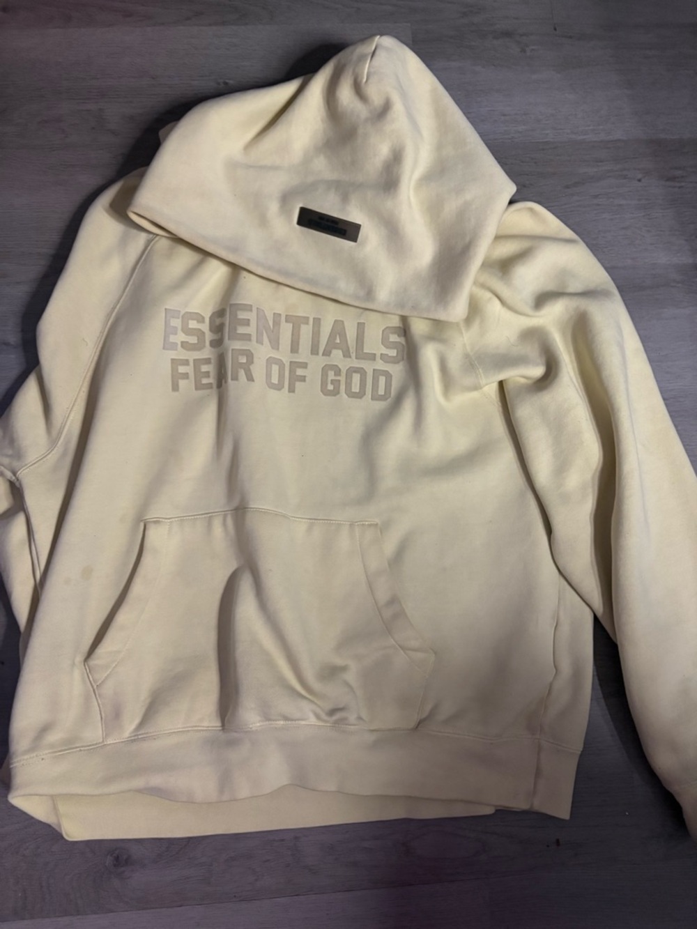 Fear of God Essentials Pullover Hoodie - Cream Yellow